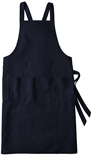 (カゼン)KAZEN 胸当てエプロン AMZ-APK494 AMZ-APK494 08 ネイビー(APK494-8) L