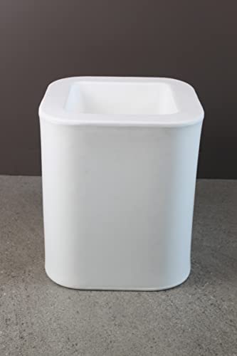 Kloris Pflanzkübel quadratische Säule 30 x 30 x 35 cm H Polyethylen weiß Tiefe 14 cm Cover