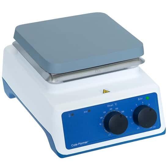 Cole-Parmer SHP-200-S-120 Stuart Undergrad Analog Stirring Hot Plate, 6" x 6", Aluminum; 120 VAC