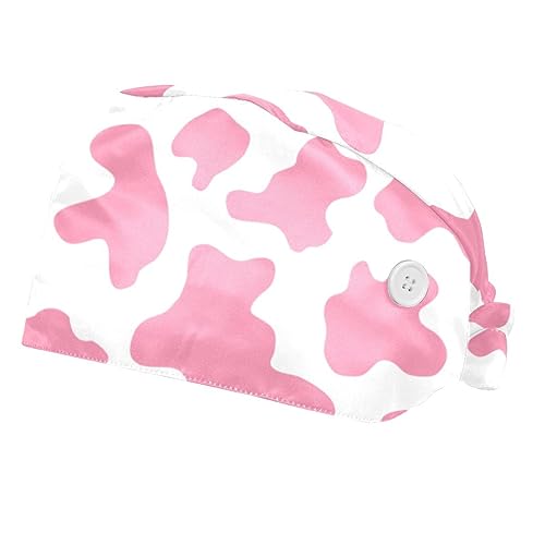 Chapeaux de travail en peau de vache rose VERED durables avec bandeau