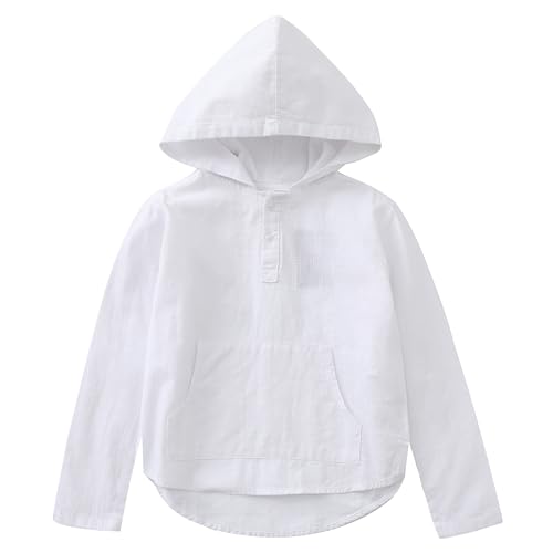 Image of MOMOLAND Little Big Boys Long Sleeve Woven Cotton Button Down Linen Design Shirt Solid Printed