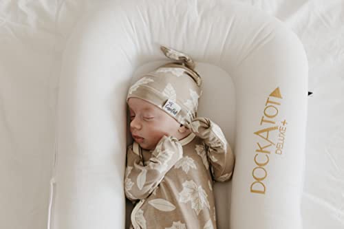 Image of Baby Beanie Hat Top Knot Stretchy Soft inchOak inch by Copper Pearl