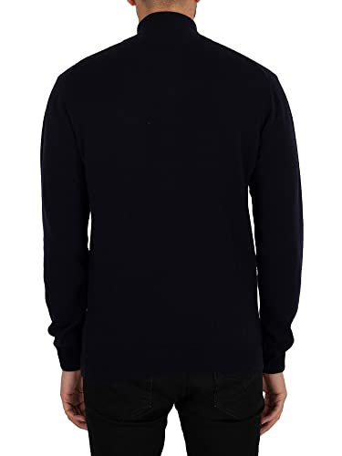 GANT Superfine Lambswool Half Zip, Pull-Over Homme, Marine,