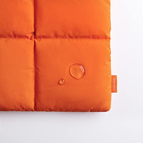 Comfyable Puffy Laptop Sleeve 13 Inch 14 Inch, Quilted Puffer Laptop Carrying Case For Women & Men, Pillow Case Compatible For Macbook Air M2 M1, Macbook Pro 13 Inch 14 Inch, Neutral, Orange #TOP3