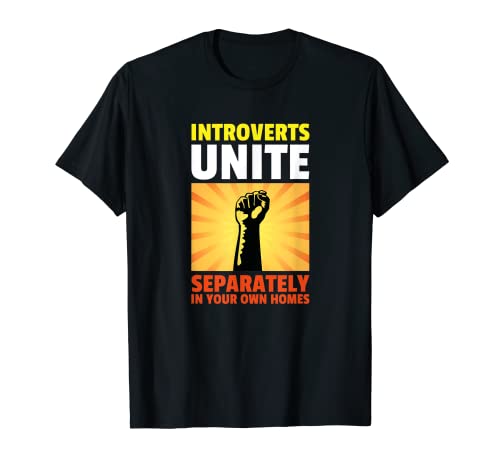 Camiseta social divertida de Introverts Unite Separately Ambivert Camiseta