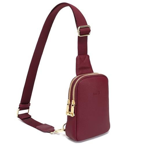 INICAT Leather Small Sling Bag Travel Crossbody Bags Women Gifts