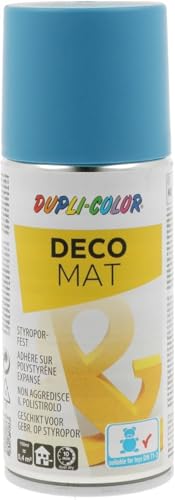 DUPLI-COLOR DECO MAT RAL 5012 lichtblau matt 150 ml, dekorativer Bastellack, schnelltrocknend, vielseitig einsetzbar, hohe Deckkraft, Styroporfest