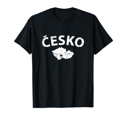 Cesko Vintage República Checa Mapa Checa Camiseta