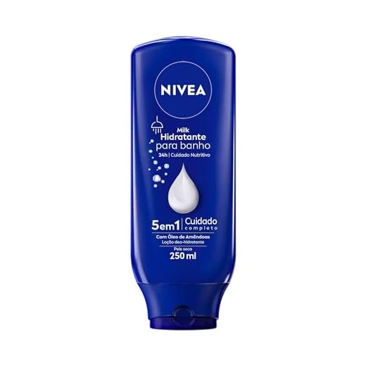 NIVEA Hidratante para Banho Milk 250ml - Hidrata profundamente a pele durante o banho, é rapidamente absorvido pela pele molhada e não precisa aplicar outro hidratante depois do banho