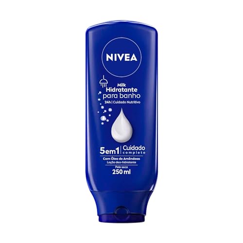 NIVEA Hidratante para Banho Milk 250ml - Hidrata profundamente a pele durante o banho, é rapidamente absorvido pela pele molhada e não precisa aplicar outro hidratante depois do banho