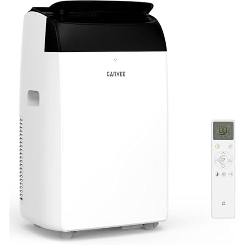Garvee 14,000 BTU AC Unit, 3-in-1 Portable Air Conditioner with Cooling, Dehumidifier & Fan for Rooms up to 750 sq.ft, Remote Control, Sleep Mode, Timer & Window Kit