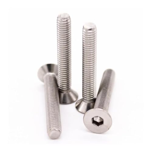 金属ネジ 10/50pcs 2#-56 4#-40 6#-32 8#-32 304 Stainless Steel Hex Hex Socket Flat Countersunk Head Screw Bolt(3/8",10pcs 8-32)
