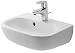 Produktbild Duravit D-CODE Handwaschbecken mit Überlauf, Hahnlochbank, 450 x 340 mm, 1 Hahnloch weiß