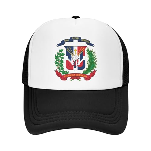 Coat of arms of The Dominican Republic Trucker Hat Snapback Mesh Baseball Cap Unisex2