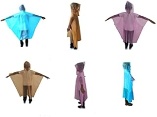 Reusable Kids Raincoat Waterproof Poncho for Children Boys & Girls