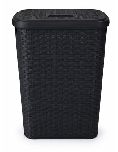 Miniatura 2 de Jardin202 - Pongotodo Diseño Rattan Para Colada - Cesto Para La Ropa Sucia 60 Litros Negro