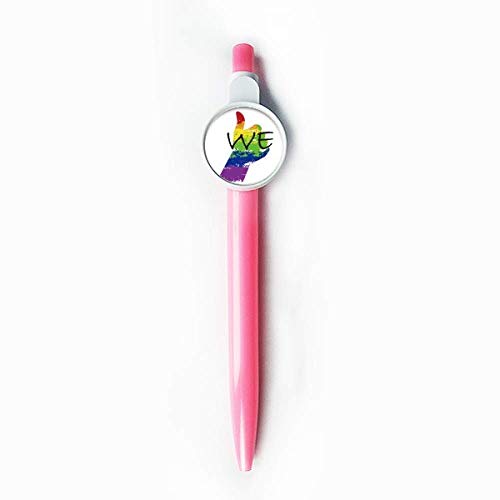 Stylo à bille rétractable LGBT arc-en-ciel à encre bleue fluide et séchage rapide