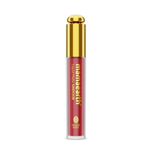 Mamaearth Liquid Matte Sindoor with Almond Extract & Vitamin E – 2.8 ml | 02 – Maroon | India’s First Made Safe Certified Sindoor | Mercury & Lead Free | Long-lasting & Smudge-proof