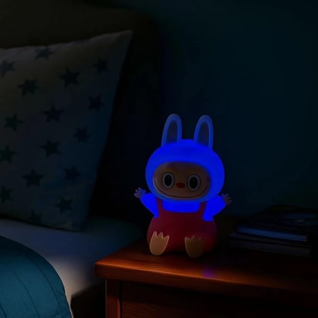 zahab Silicone Touch Night Lamp for Kids | Soft Bunny Design LED Night Light | Rechargeable Touch Control Lamp | Eye-Friendly Bedside Lamp for Babies & Kids 3