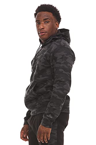 Spalding Men's Competition 2.0 Kangaroo Pocket Hoody, Mens Pullover Hoodie Sweatshirt - Black Camo, Medium #TOP1