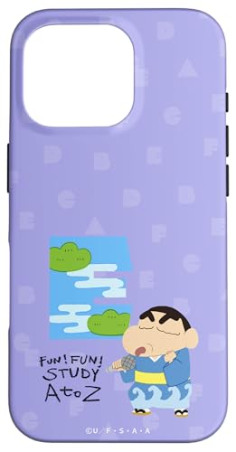 クレヨンしんちゃん FUN! FUN! STUDY A to Z ”E” スマホケース iPhone 16 Pro 用