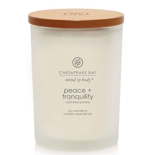 Chesapeake Bay Candle Scented Candle Peace + Tranquility (Cashmere Jasmine) Medium Jar Home Décor