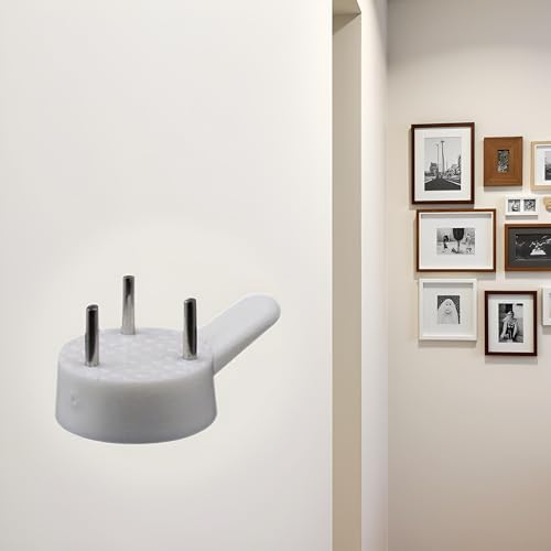 Image of 10Pcs White Non-Marking Hooks Painting Photo Plastic Hanging Hooks Wall Photo Frame Seamless Home Decor, Industrial Hardware