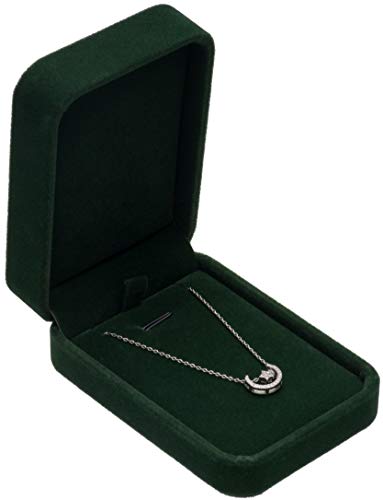 Classic Velvet Jewelry Gift Box Case for Necklace Pendant (Green)