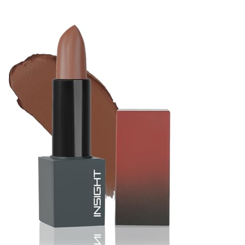 Image of INSIGHT Velvet Matte Lipstick (Passionate Peony) | Long Lasting, Smudge-Proof & Non-Drying | Enriched with Cocoa Butter, Argan Oil & Vitamin E | Smooth Application, Bold Pigment - 3.8g