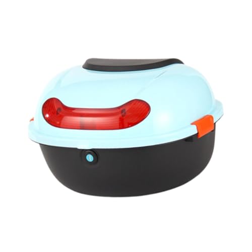 Colaxi Motorcycle Tail Box Motorbike Luggage Case Waterproof Luggage Premium Easy Transport and Secure Storage Scooter Tail Trunk, Light Blue