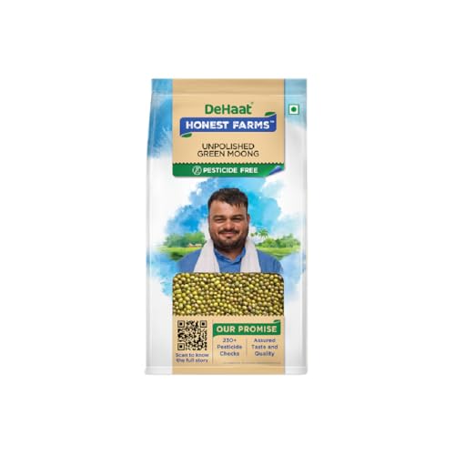 Image of DeHaat Honest Farms Pesticide Free Unpolished Green Moong 1 KG