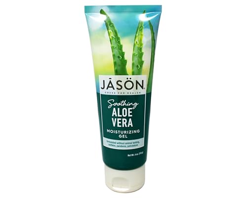 JASON Soothing 98% Aloe Vera Moisturizing Gel (IASC Certified), 4 Ounce Tube