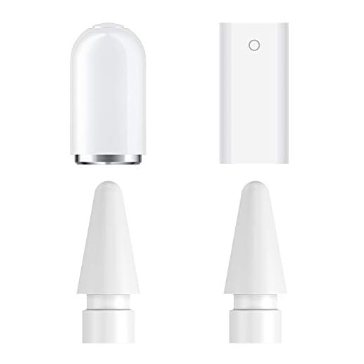 APETOO Compatible with Apple Pencil Tips and Cap Replacement/Charging Adapter for Apple Pencil 1st Generation, 4 Pack for Apple Pencil Cap Magnetic/iPencil Charger/iPencil Nibs for iPad Pro Pencil