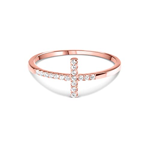 Bague Croix rosée argent 925 le cadeau idéal pour marquer un moment - 2