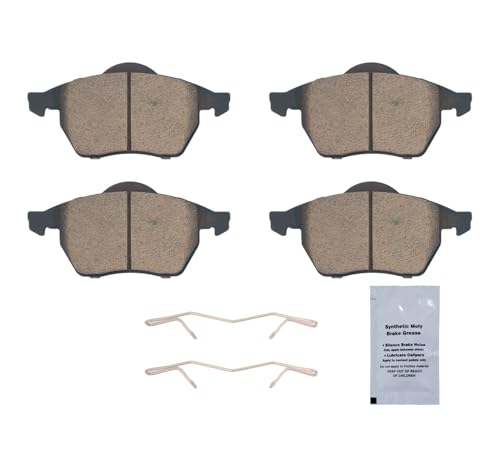Image of HUSCH D687 Front Ceramic Brake Pads Kit Fit For Audi TT 2000-2002, For TT Quattro 2000-2006, For Volkswagen Beetle 1999-2005, For Golf 2000-2003, For Jetta 2000-2006, 1996, 1998, For Passat 1996-1999