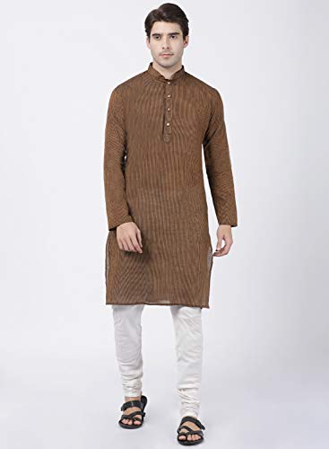 Image of VASTRAMAY Men's Royal Blue Pure Cotton Kurta