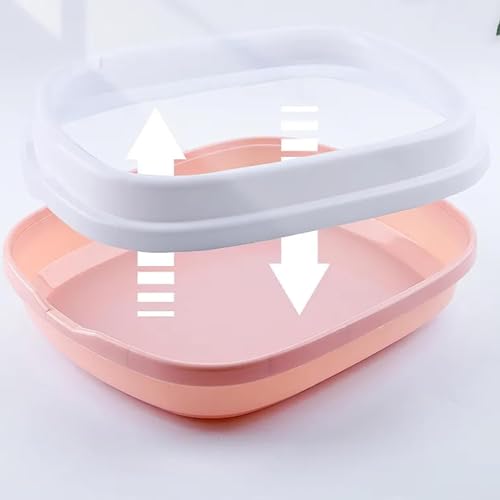 Image of Cature Cat Litter Tray Box with Free Scooper for Cat, Kitten & Bunnies (Pink)