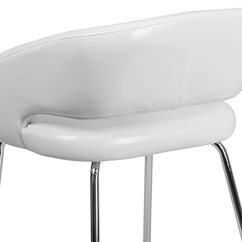 Flash Furniture Fusion Series Contemporary White Leathersoft Side Reception Chair, 28.75 X 23.5 X 21.75 #TOP7
