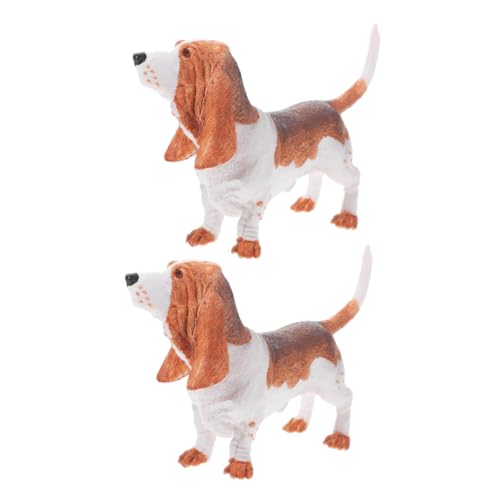 Figurines de chiens réalistes UKCOCO en plastique pour décoration de maison et jardin
