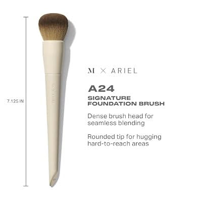 Morphe x Ariel Full Makeup Brush Collection - Includes A24 Foundation, A58 Cream Contour, A19 Dual-Ended Concealer, A14 Precision Setting, and A22 Blush Brushes (5 Piece Set)