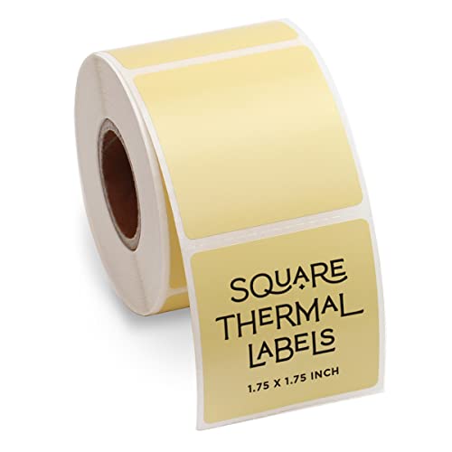 Étiquettes thermiques carrées 4,4 cm jaune emballage de courrier bureau