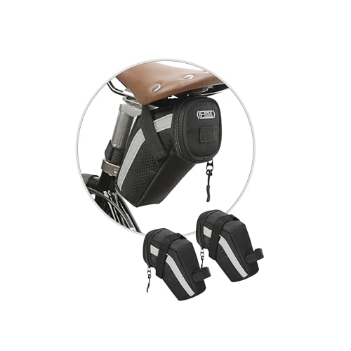 UNIQOCK 2 Pack Bike Seat Bag, Cycling Bag,Bicycle Saddle Bag,Bicycle Saddle Bag With reflective for a Safety ride Seat Bag, Bike Bag,bike bags for Mountain Road Bikes