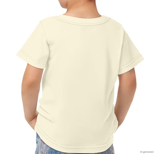 Image of WELLFLYHOM Kids Tshirts Girls Boys Short Sleeve Crewneck Tees Shirts Casual Sport Pullover Tops Size 3-16 Years