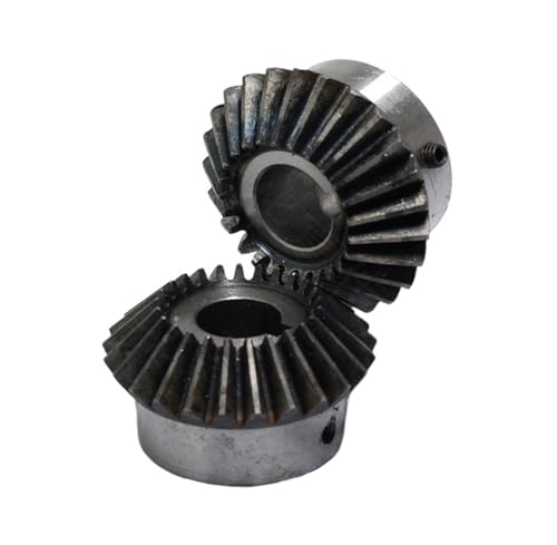 Bevel Gear Pinion Hardware Mechanical 2pcs Bevel Gear 1.25M 20Teeth Inner Hole 8/10mm Gear 90 Degrees Meshing Angle Steel Gears Screw Hole M5(8mm)