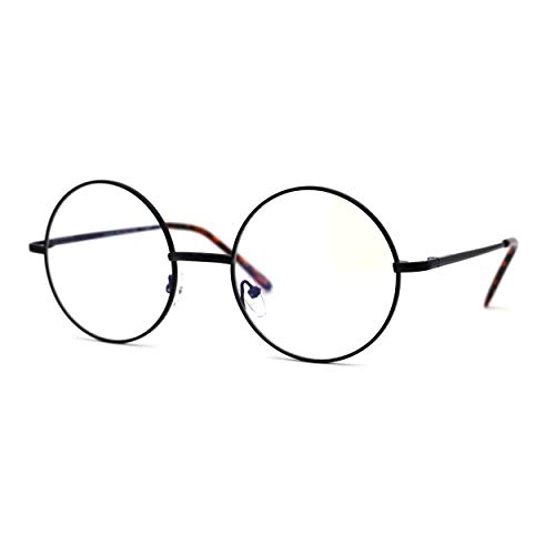 Image of SA106 Classic Hippie Metal Rim Round Circle Lens Blue Light Filtering Computer Glasses
