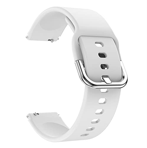 Bracelet en silicone blanc 18mm flexible pour Garmin Vivoactive 3s 4s Venu 2S