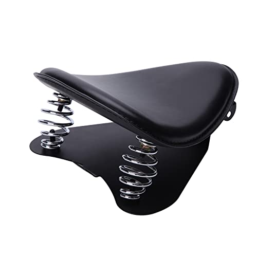 Image of DREAMIZER Motorcycle Seat Cushion Driver Solo Seats with Spring Bracket PU Leather Compatible with Harley Honda Yamaha Kawasaki Sportster Iron 883 1200 Chopper Bobber Cafe Racer