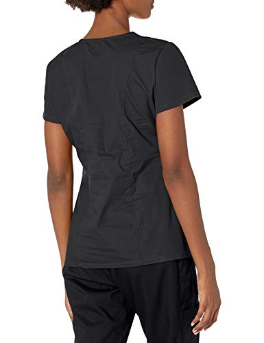 Dickies Women's Eds Signature V-Neck Top With Multiple Patch Pockets, Black, Medium #TOP1