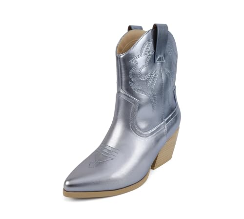 Image of Soda inchBLAZING inch ~ Women Western Bootie Pointe Toe with Low Heel (Wide Fit Available)