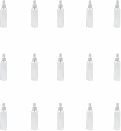 15 Pack 250ml Clear PET Mist Spray Bottles – Refillable Fine Mist Spray Containers for Skincare, Haircare, Cleaning & Travel